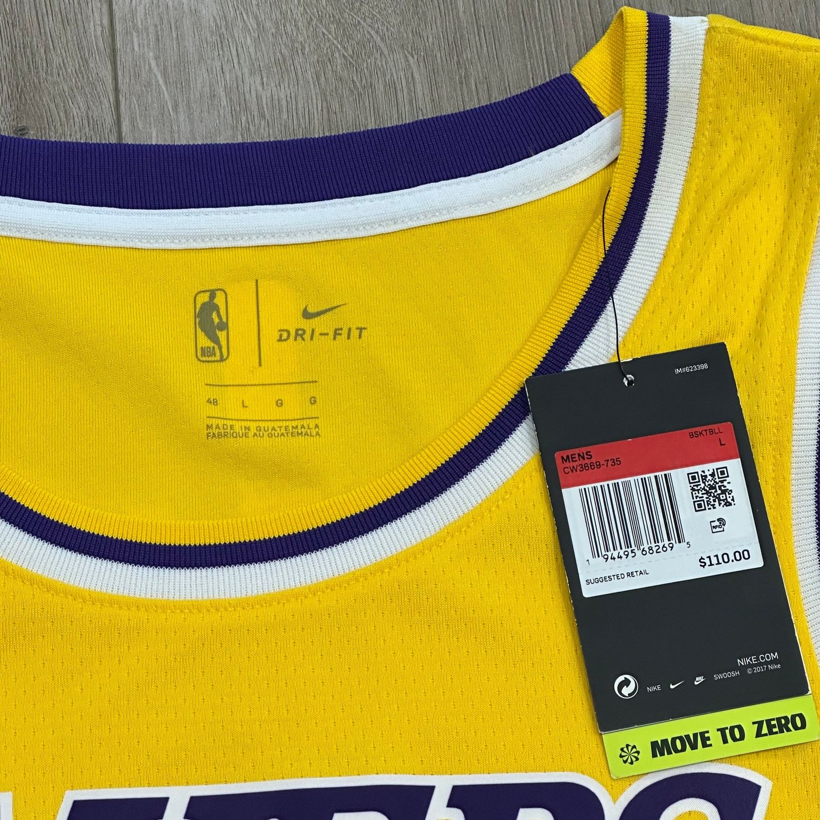 NBA × Nike Nike Lakers Icon Edition Swingman Jersey Kuzma #0 Large L Size US L / EU 52-54 / 3 - 6 Thumbnail