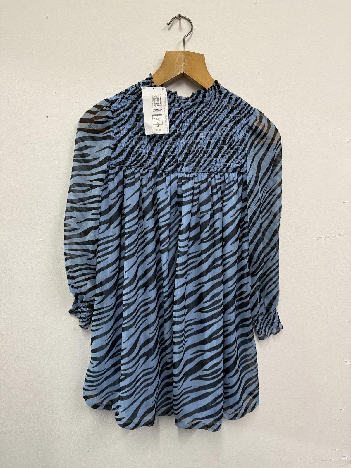 M.E. Sport M&S Blue and Black Zebra Print Long Sleeve Dress Size ONE SIZE - 2 Thumbnail