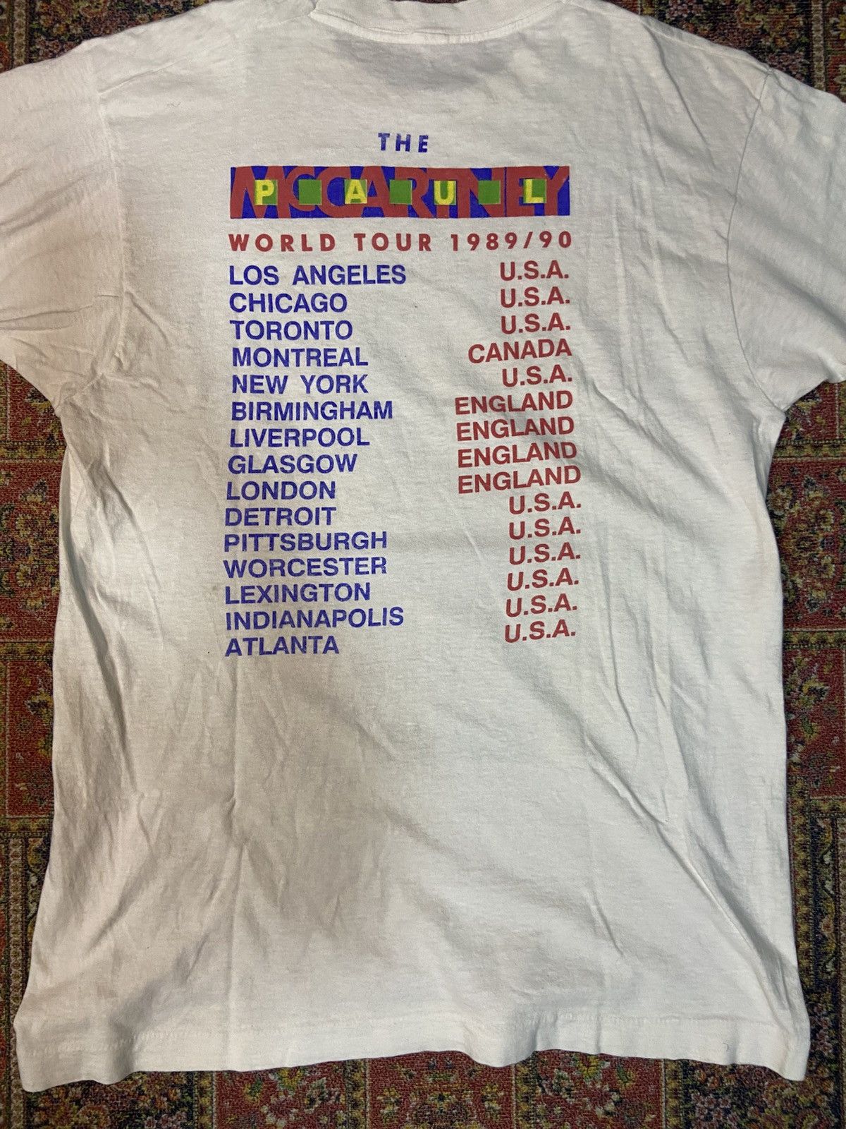 Band Tees × Vintage Vintage 80s Paul McCartney World Tour 89/90 Size US M / EU 48-50 / 2 - 4 Thumbnail