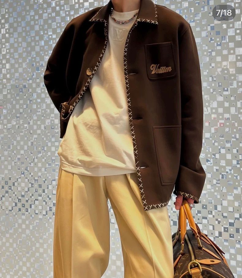 Louis Vuitton Louis Vuitton 24 new chocolate embroidered jacket Size US L / EU 52-54 / 3 - 7 Thumbnail