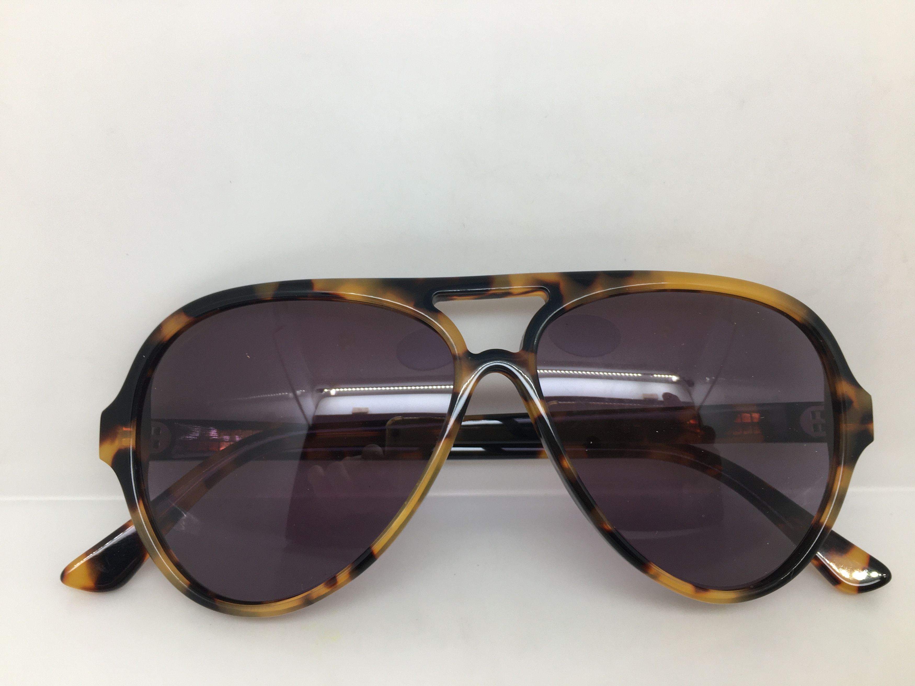 Vintage Handmade Tortoise Acetate Aviator Sunglasses Frame Pilot Size ONE SIZE - 7 Thumbnail