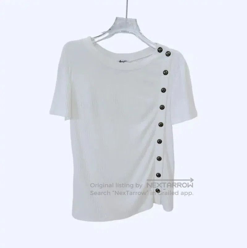 Chanel Chanel White Wool Blend T-Shirt . Size S / US 4 / IT 40 - 1 Thumbnail