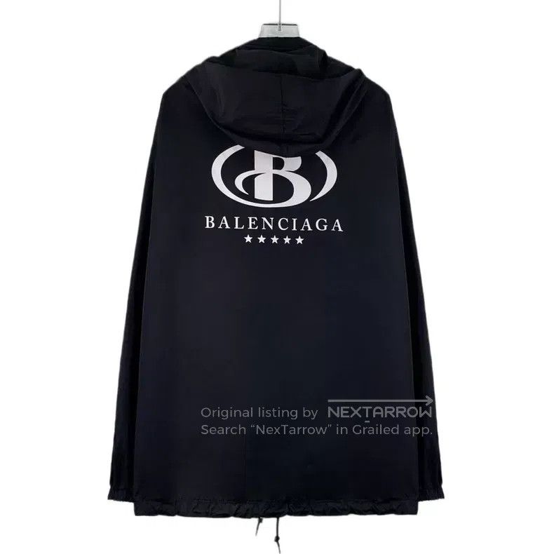 Balenciaga Balenciaga Black Logo Letter Print Hooded Zip-Up Long Slee Size US S / EU 44-46 / 1 - 2 Thumbnail