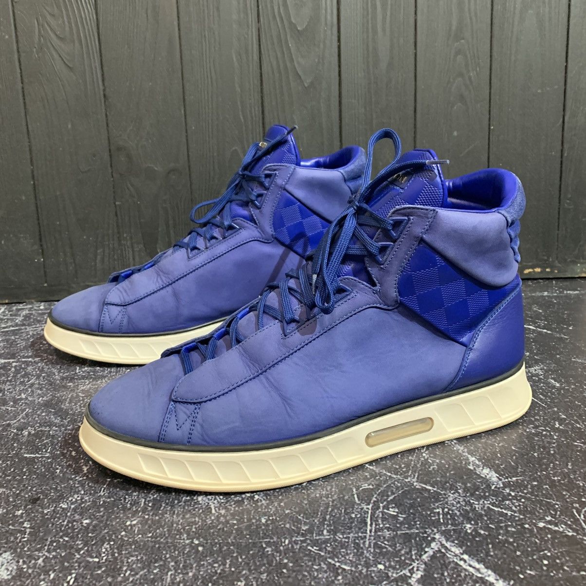 Louis Vuitton Louis Vuitton Blue Nubuck Leather Sneakers Size 8.5 Size US 8.5 / EU 41-42 - 4 Thumbnail