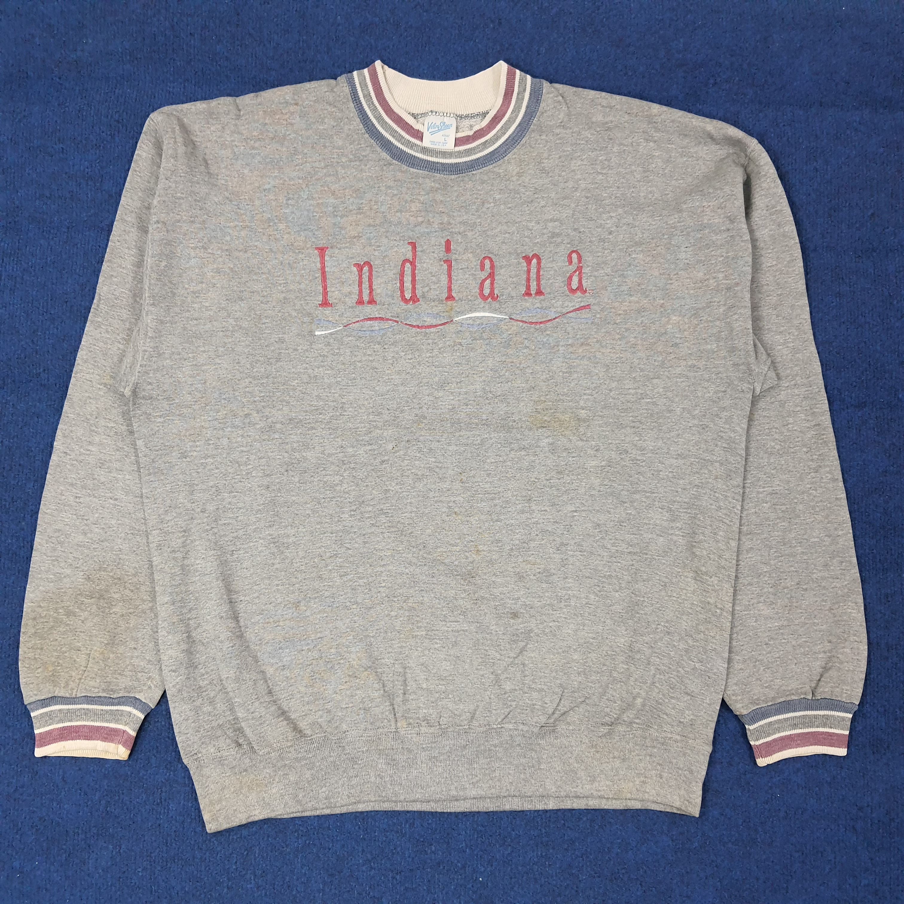 Vintage Vintage INDIANA U.S. State Sweatshirt C251N12 Size US L / EU 52-54 / 3 - 1 Thumbnail