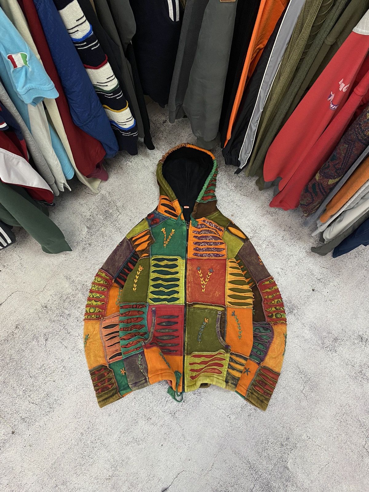 Japanese Brand Vintage avant garde patchwork japanese style hoodie Size US M / EU 48-50 / 2 - 1 Thumbnail