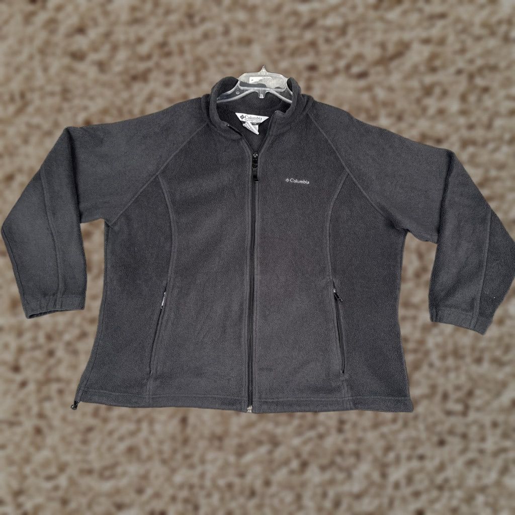 Vintage Columbia Jacket Womens 2X Gray Fleece Full Zip Collared Pockets Outdoor Warm Size XXL / US 16-18 / IT 52-54 - 1 Thumbnail