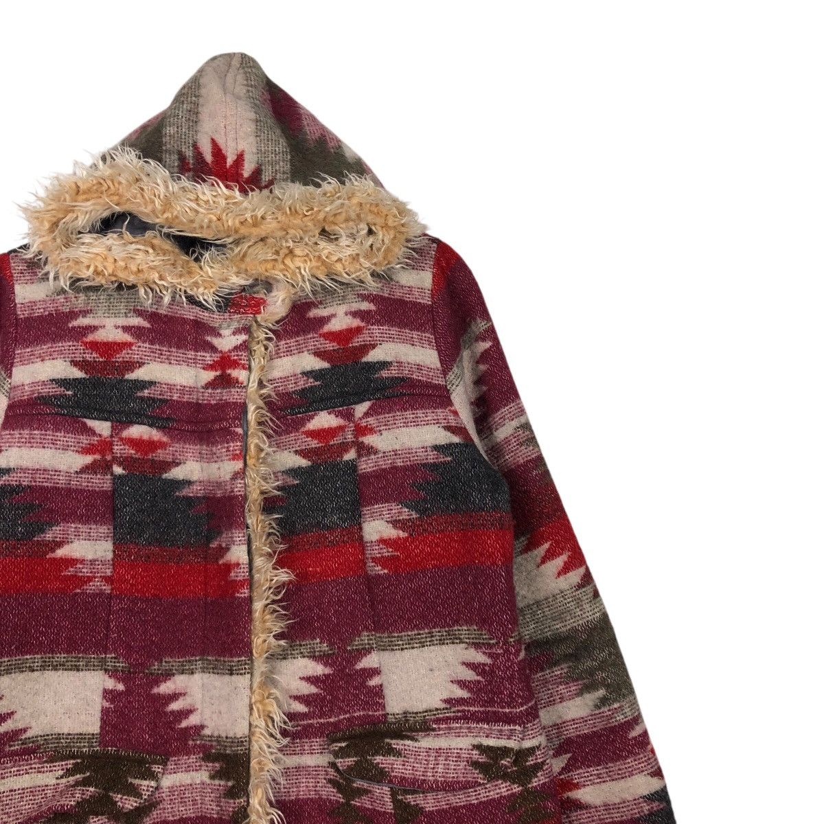 Japanese Brand 📌Vtg Long Jacket Wool Pret Pul Mermaid Navajo Native Design Size US M / EU 48-50 / 2 - 7 Thumbnail