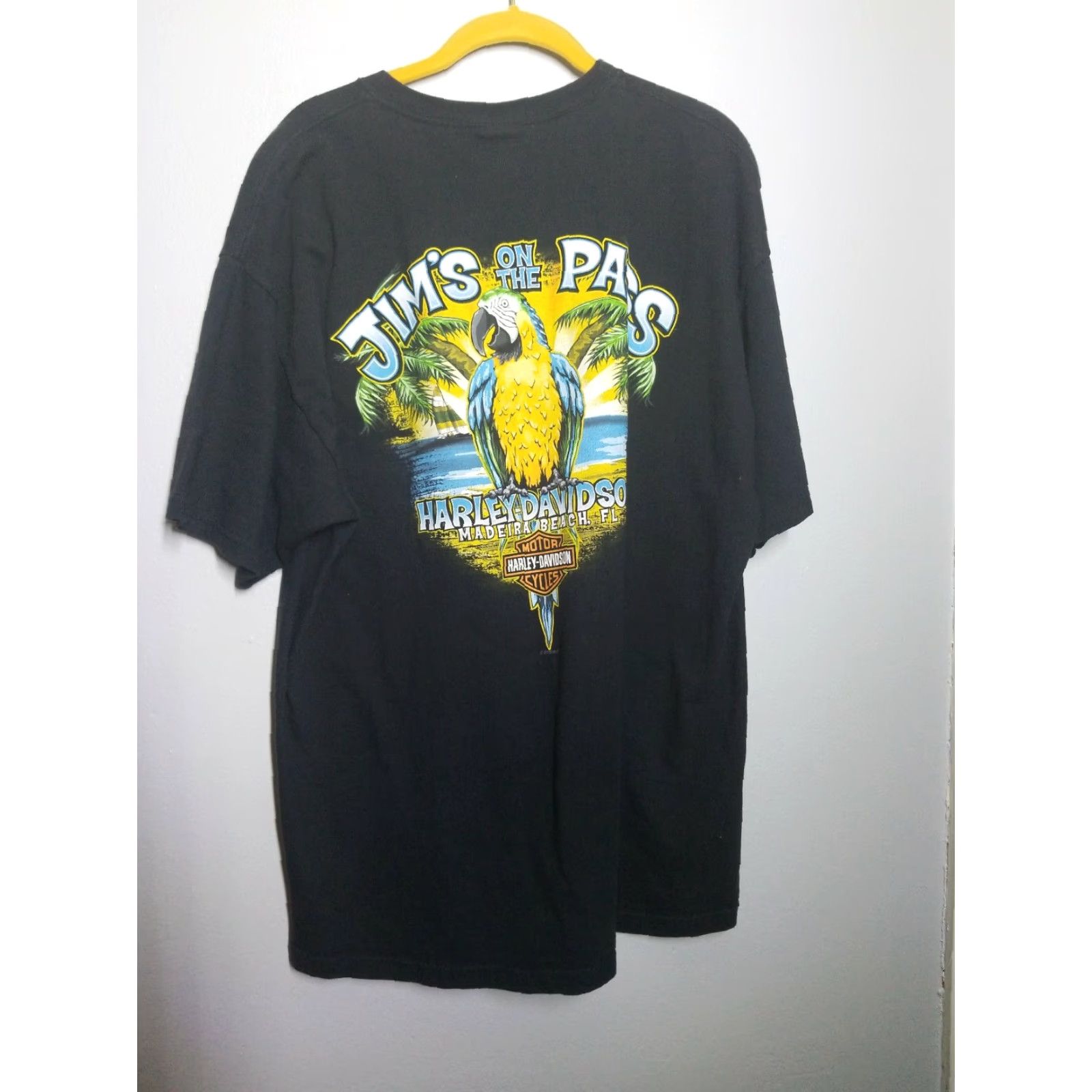 Harley Davidson VINTAGE Harley-Davidson T-Shirt XL Black Madeira Beach 2009 Florida Mens Size US XL / EU 56 / 4 - 5 Thumbnail