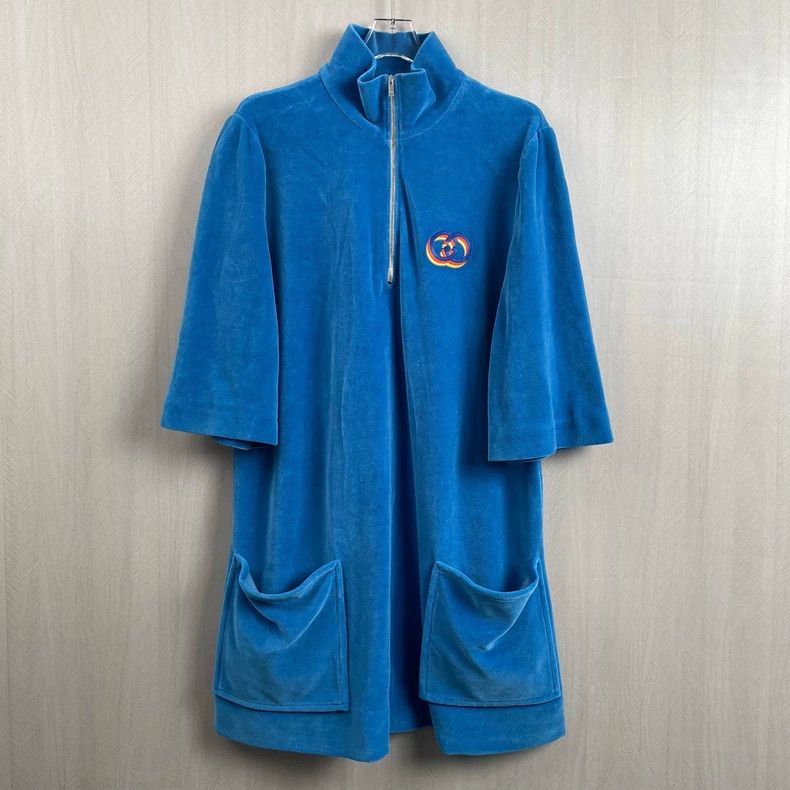 Gucci Gucci Blue velvet dress 2505-Nextarrow Size L / US 10 / IT 46 - 1 Thumbnail