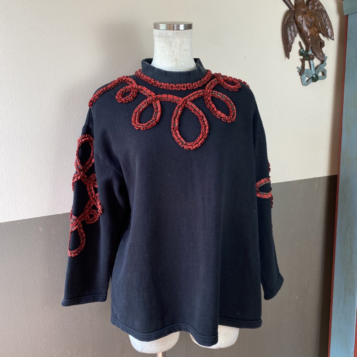 Kenzo KENZO Black Top with Red Loop Embroidery Size M / US 6-8 / IT 42-44 - 19 Thumbnail