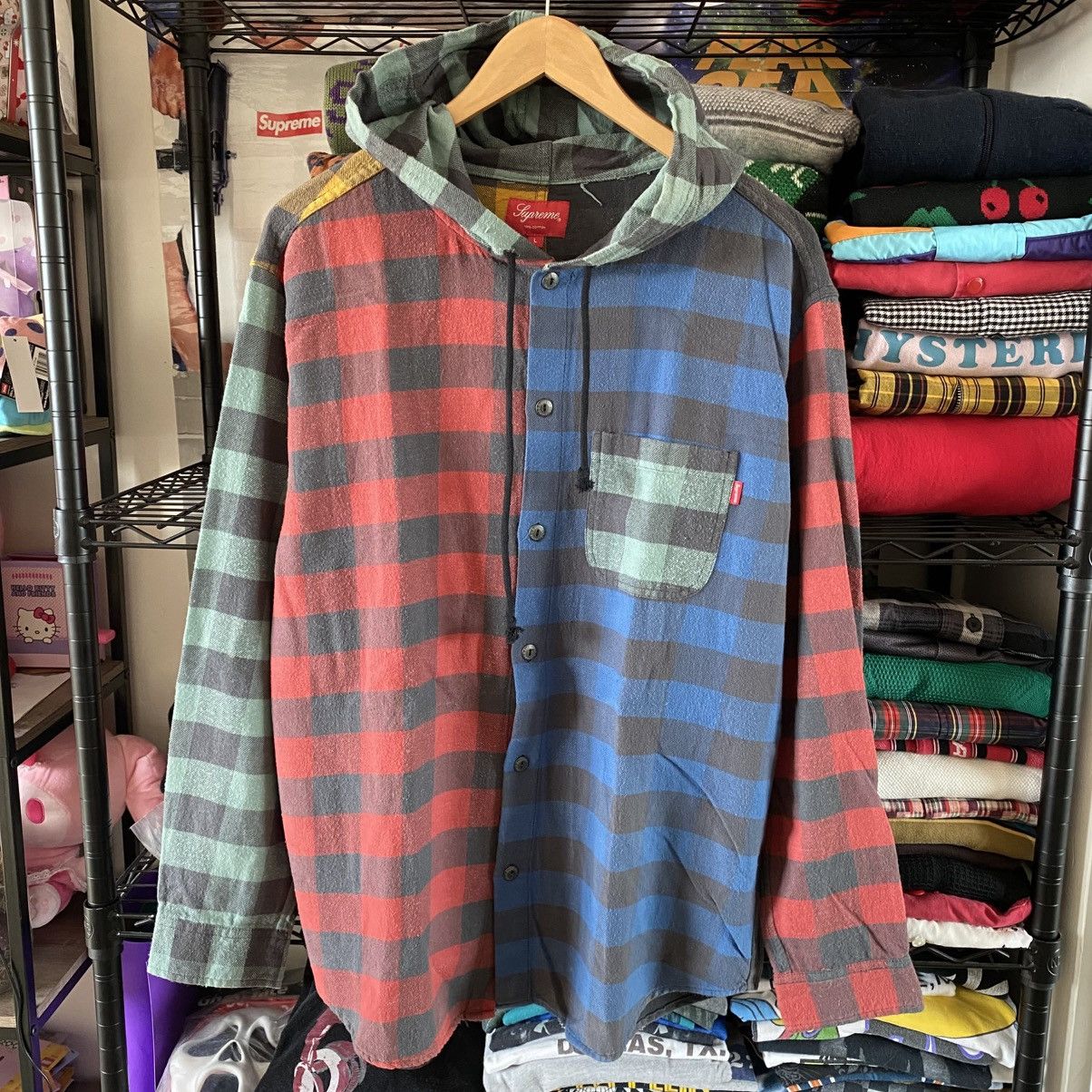 Supreme Supreme Hooded Buffalo Plaid Flannel Shirt Multicolor 2017 Size US L / EU 52-54 / 3 - 2 Thumbnail