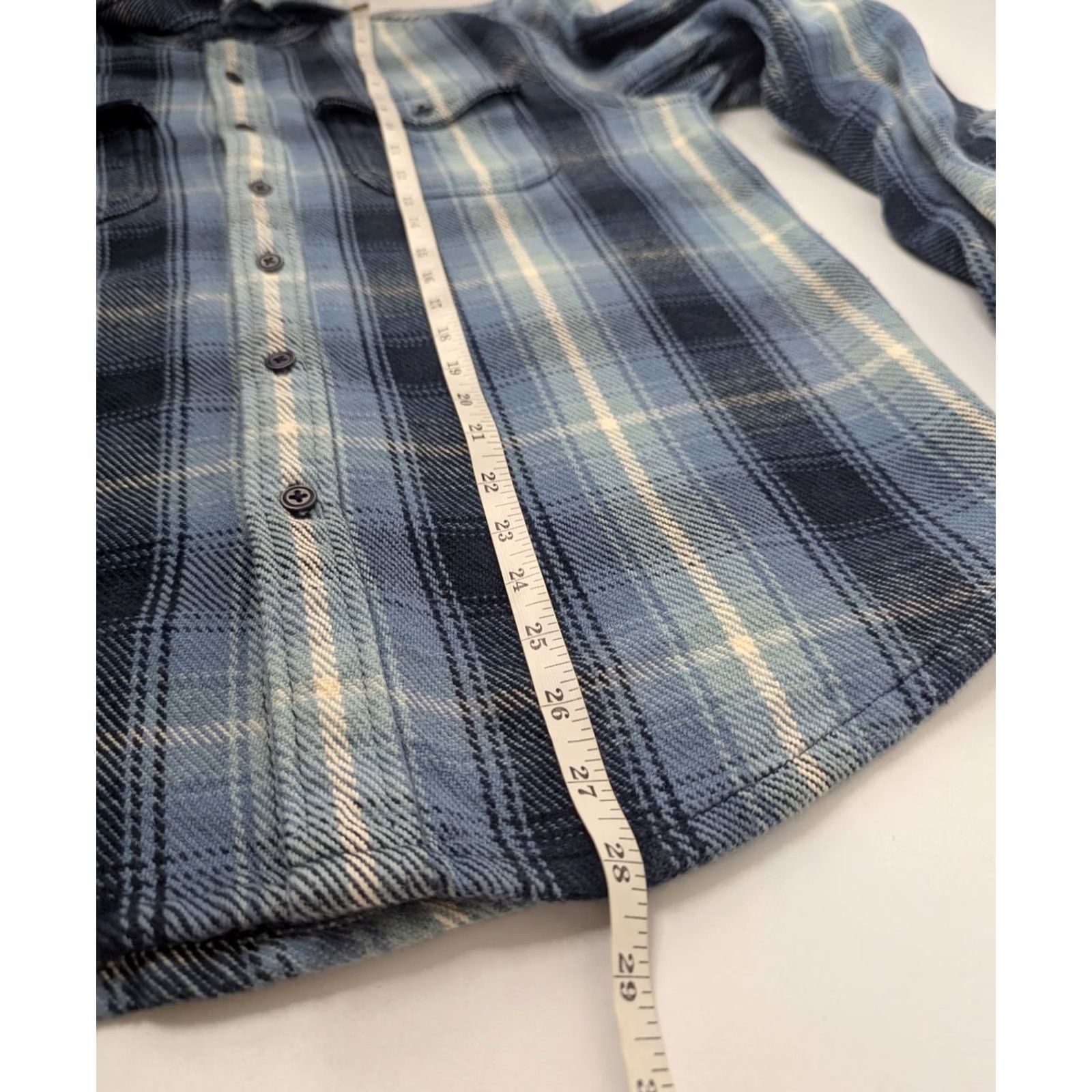 Outerknown Outerknown Blanket Shirt Flannel Puget Plaid Organic Cotton Sz Large Shacket Blue Long Sleeve Button-Up Men’s Size US L / EU 52-54 / 3 - 5 Thumbnail