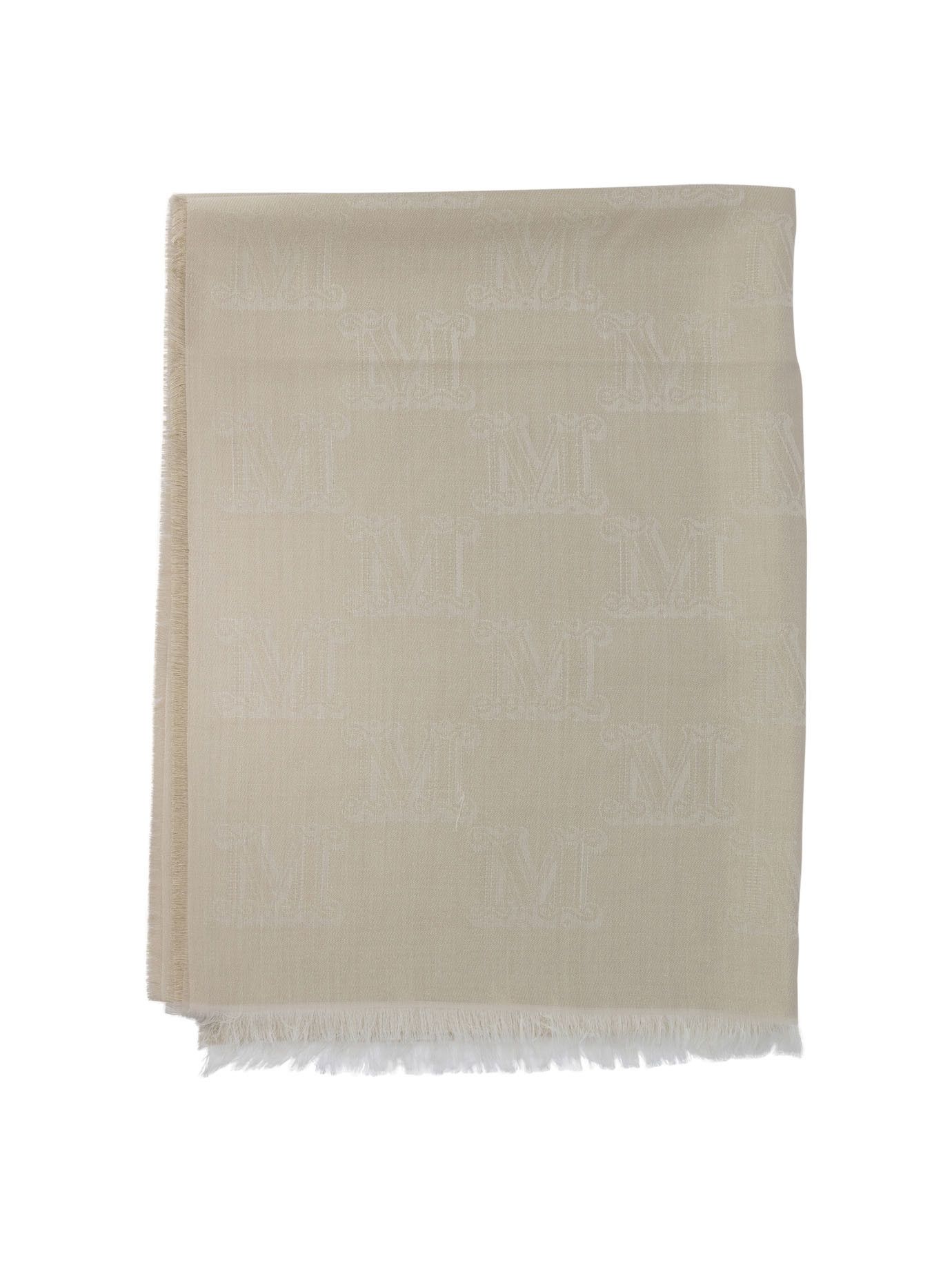 Max Mara MAX MARA 'Whiskey' Beige Viscose Blend Scarf | Grailed