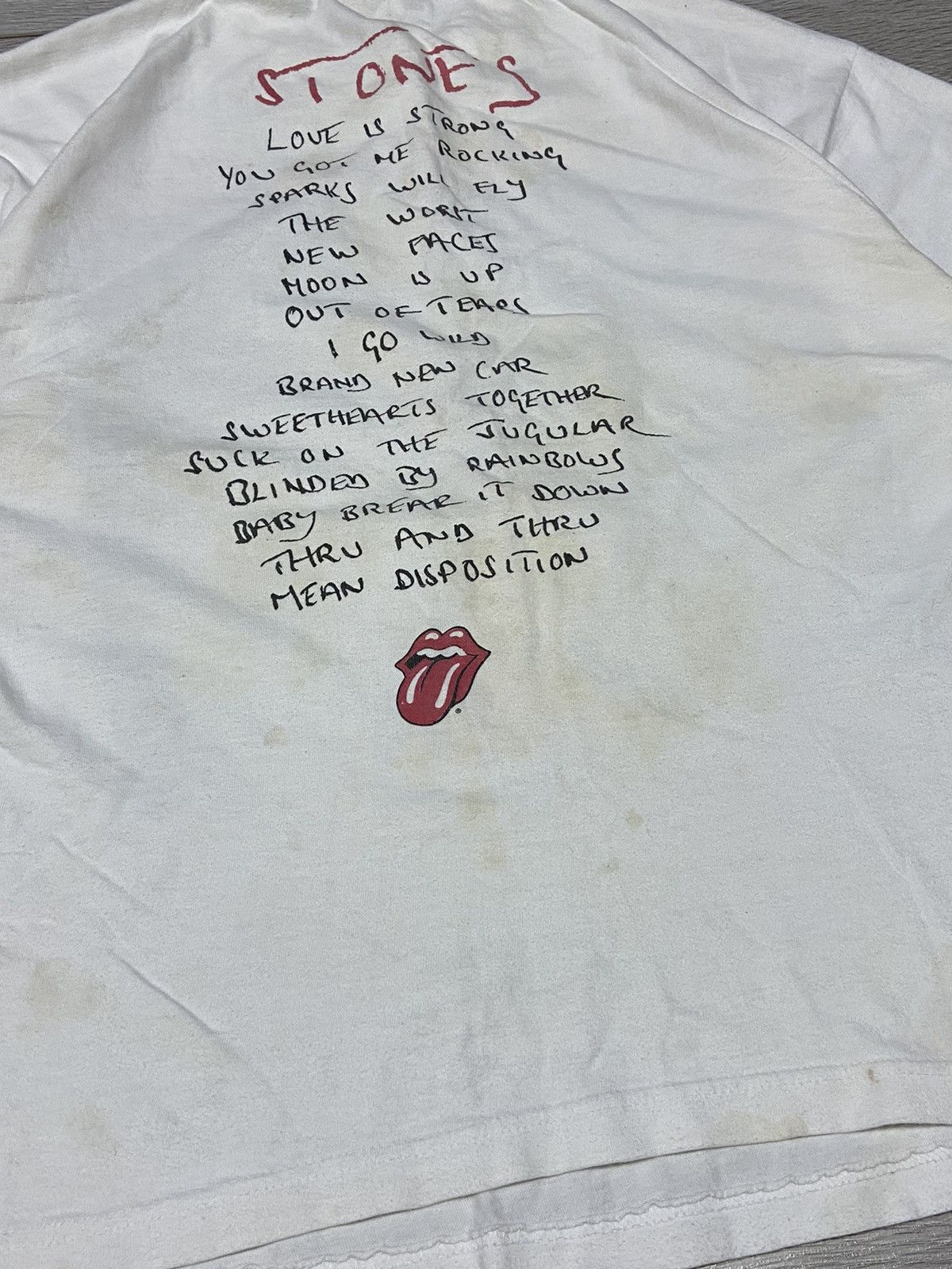 Vintage Rolling Stones 1995 voodoo lounge vintage big print t-shirt Size US L / EU 52-54 / 3 - 13 Thumbnail