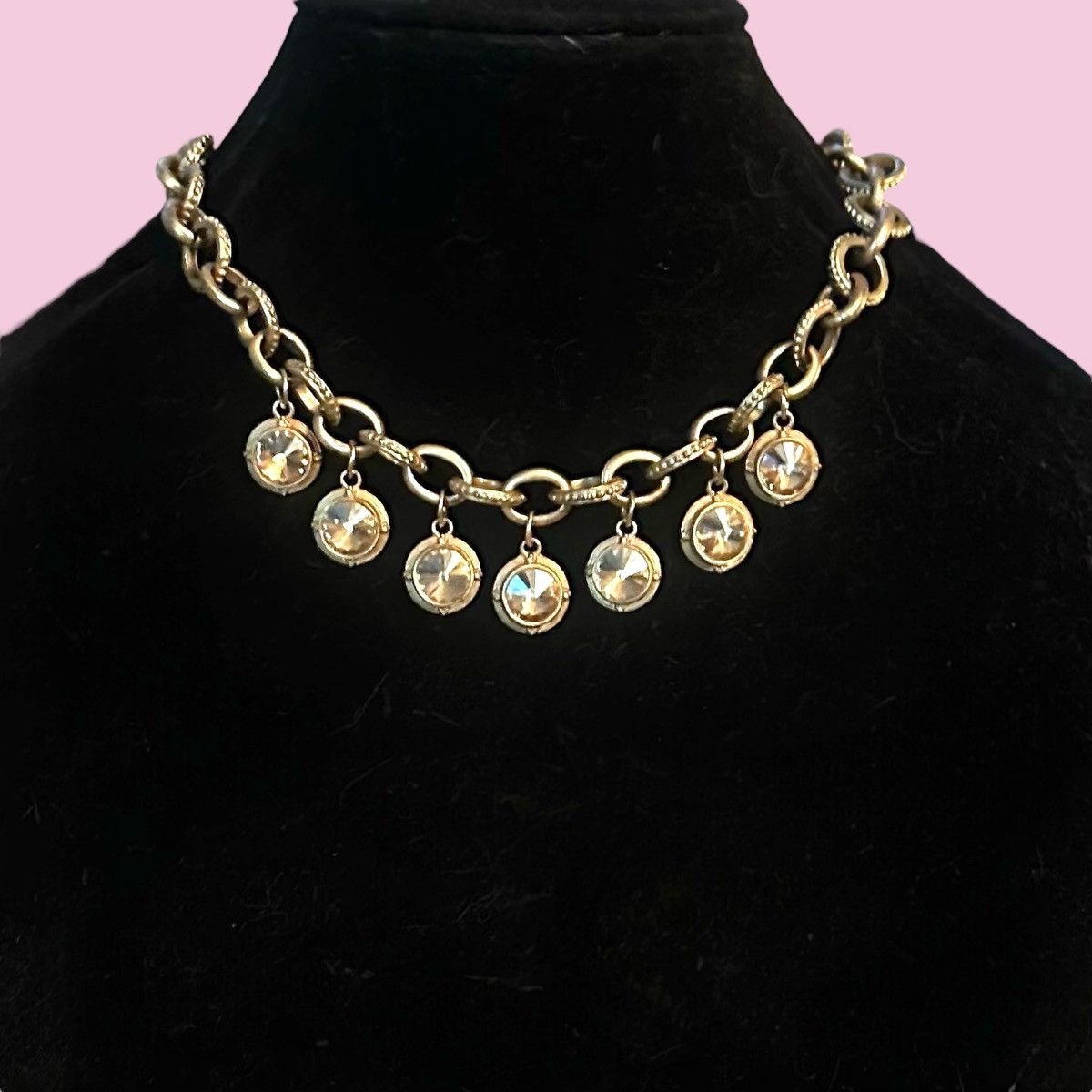 Other FORNASH chunky gold tone rhinestone dangle necklace Size ONE SIZE - 1 Thumbnail