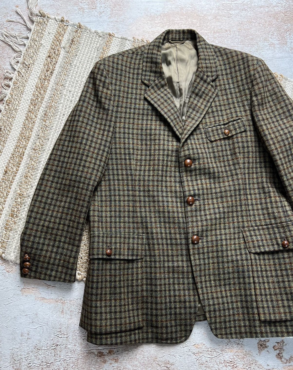 Vintage Barthorn vintage Irish tweed checked blazer jacket Size US M / EU 48-50 / 2 - 2 Thumbnail