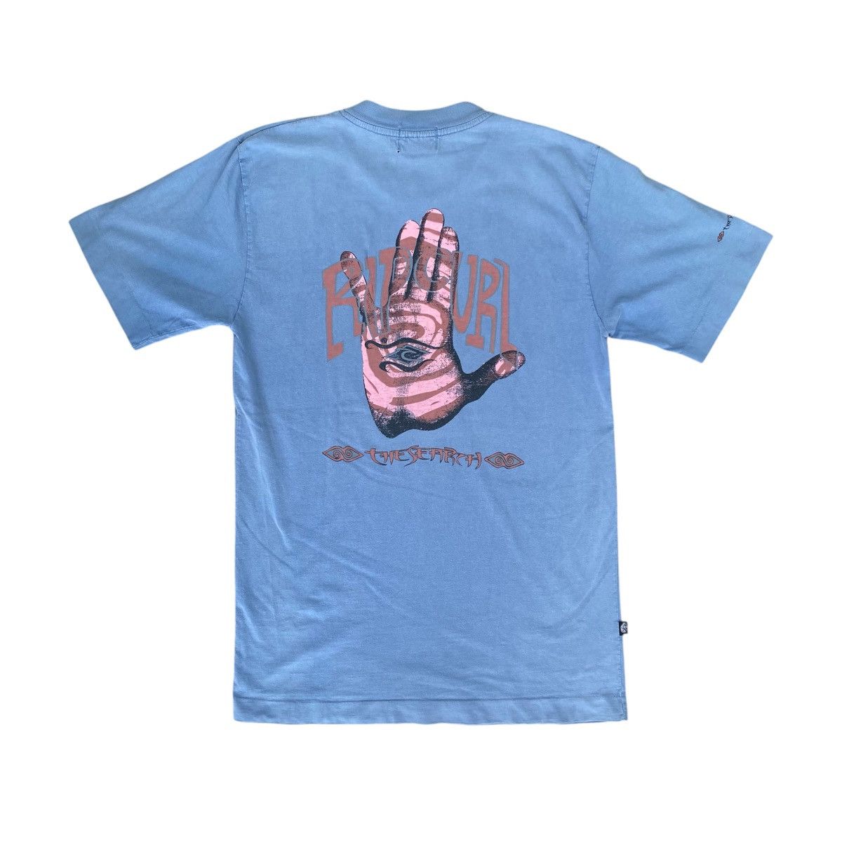 Vintage 90s Rare Ripcurl Surf Hand Print Mullet Style Tee