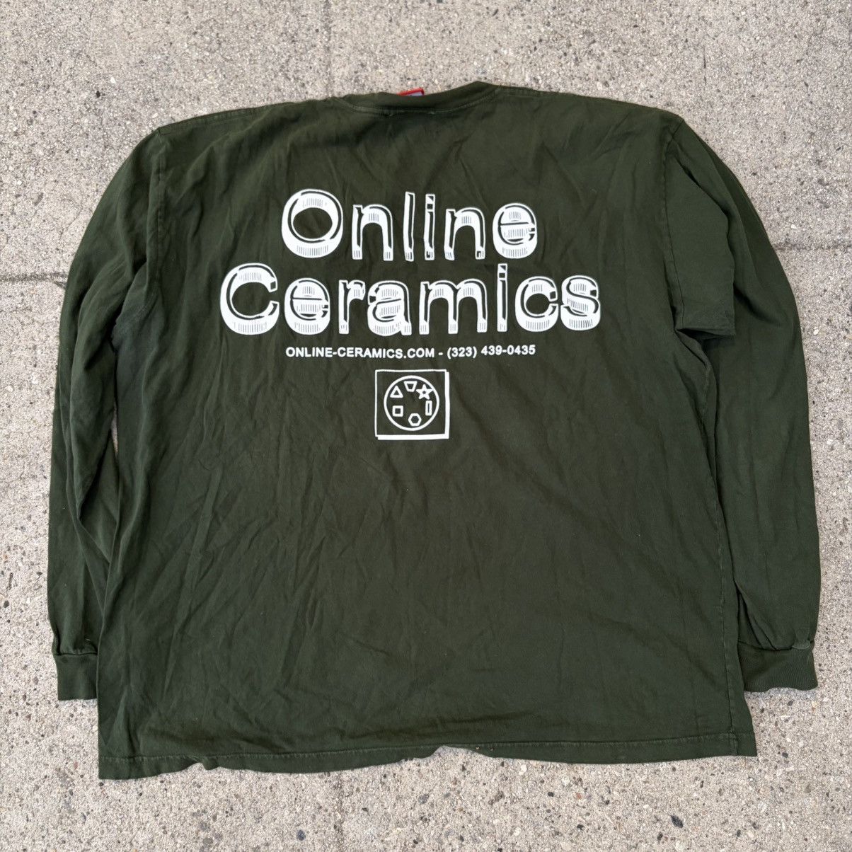 Online Ceramics Online Ceramics Tulips Pocket Long Sleeve Green Rare Sz XXL Size US XXL / EU 58 / 5 - 2 Thumbnail