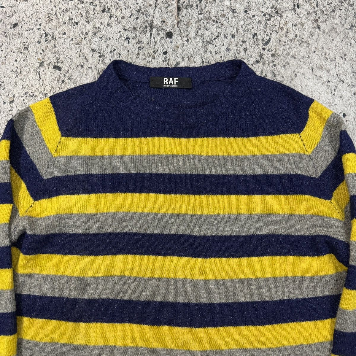 Raf by Raf Simons Raf by Raf Simons Striped Wool Sweater Size US XL / EU 56 / 4 - 6 Thumbnail