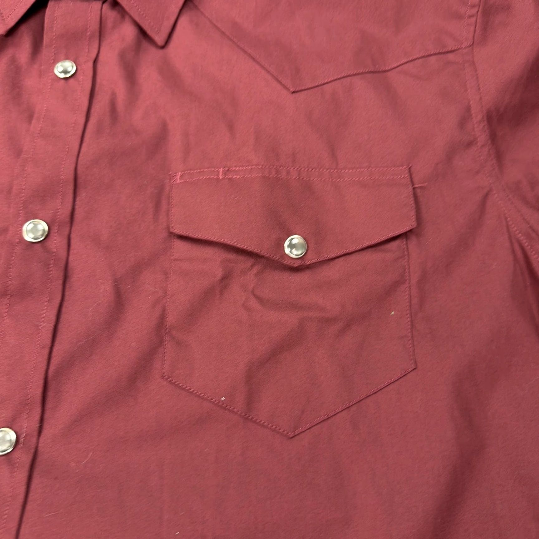 Vintage Gibson Trading Company Shirt Mens XL Burgundy Western Pearl Snap Long Sleeve Size US XL / EU 56 / 4 - 2 Thumbnail