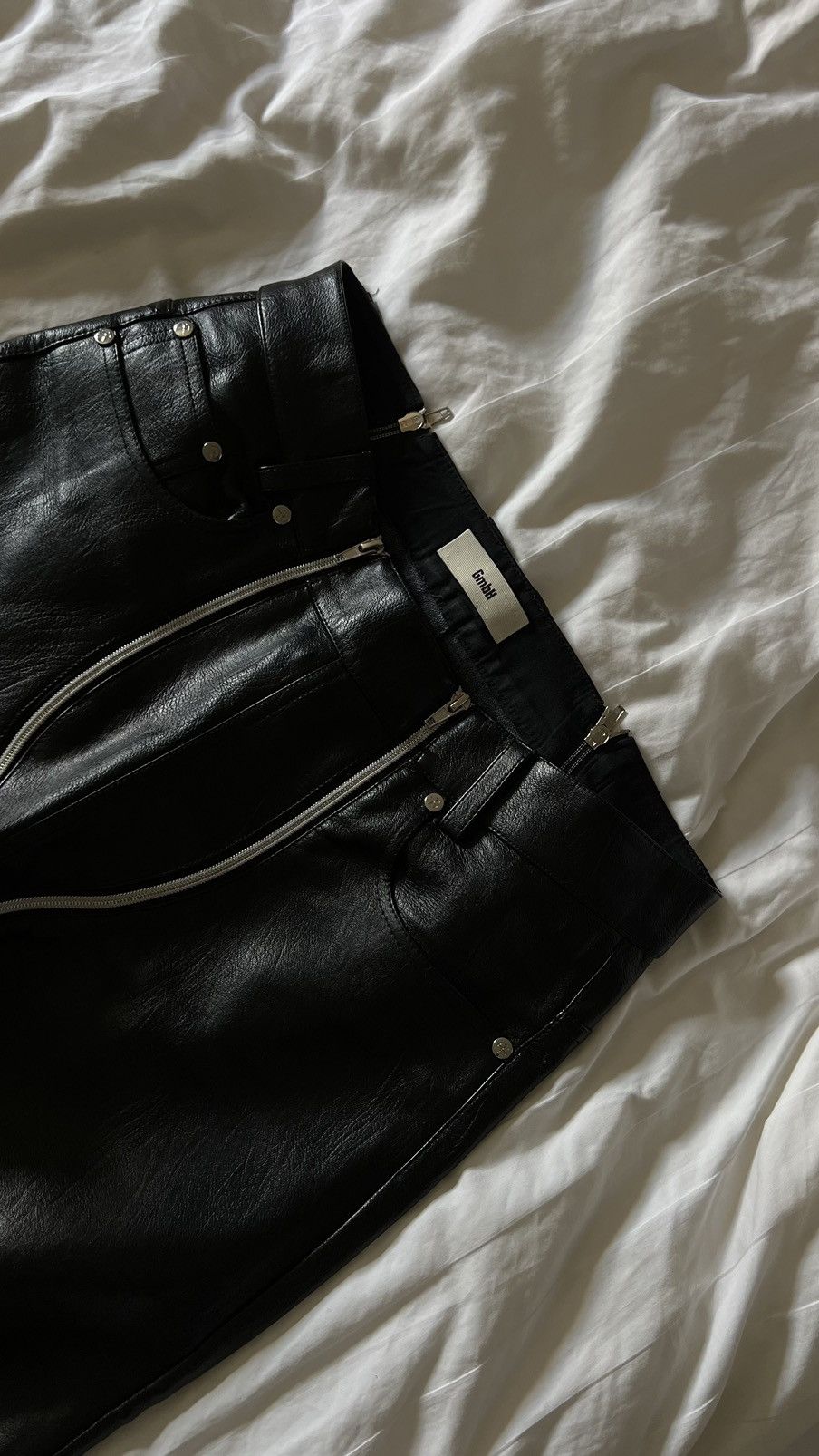 GmbH GmbH black faux-leather pants Size US 30 / EU 46 - 2 Thumbnail