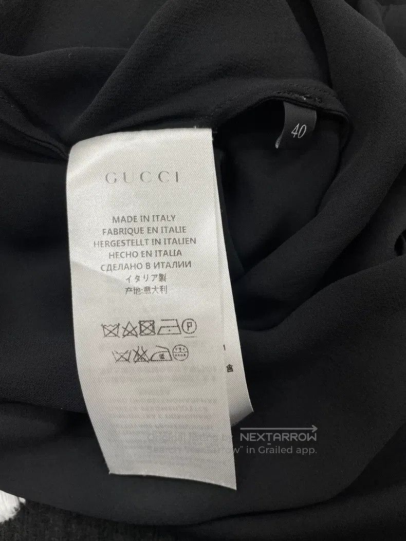 Gucci Gucci Black laced silk shirt Size S / US 4 / IT 40 - 5 Thumbnail