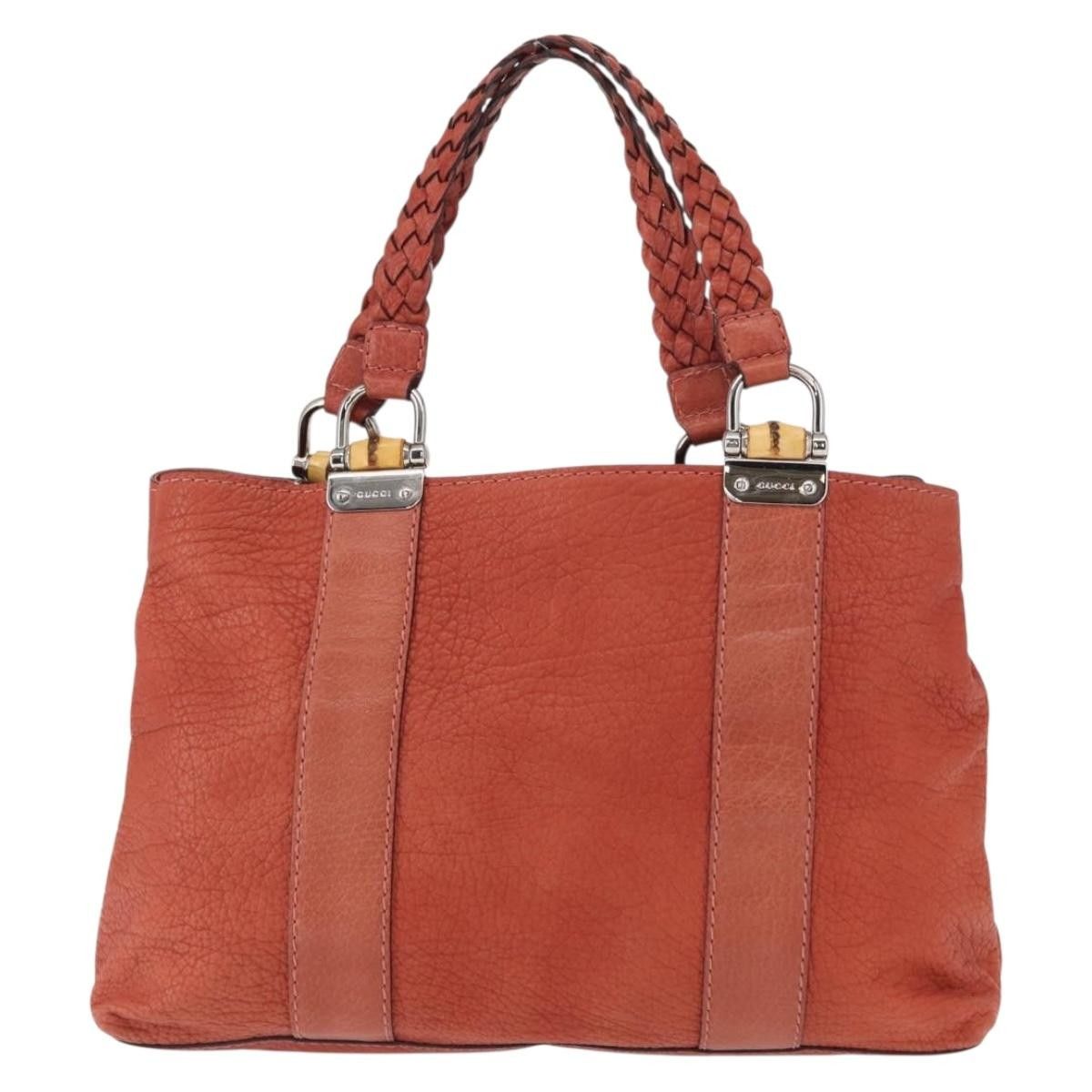 Gucci Gucci Vintage Bamboo Handle Leather Size ONE SIZE - 1 Thumbnail