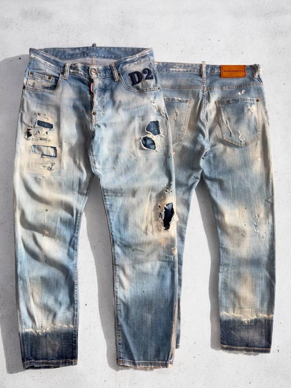 Dsquared2 × Vintage Dsquared2 Amazing Distressed Jeans Size 32" / US 10 / IT 46 - 2 Thumbnail