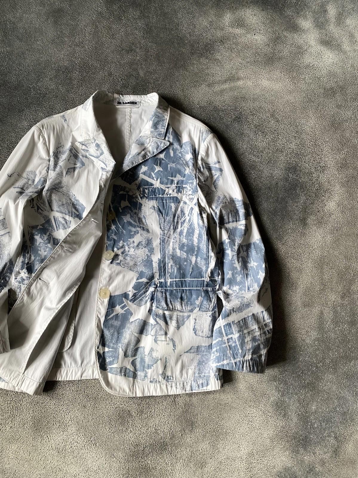 Jil Sander S/S 2005 Jil Sander by Raf Simons Runway Painted Blazer Size L / US 10 / IT 46 - 10 Thumbnail