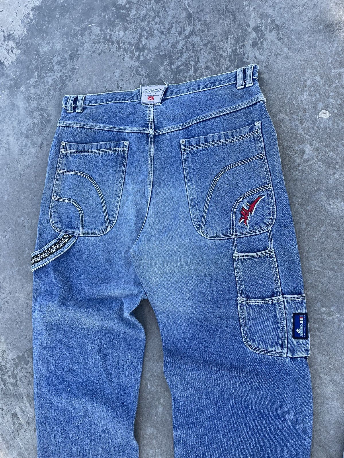 Vintage Crazy Denim Carpenter Y2k JNCO Style Rap Sk8 Hip Hop Pants Size US 36 / EU 52 - 12 Thumbnail