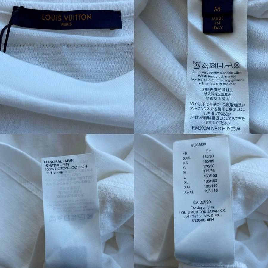 Louis Vuitton LOUIS VUITTON WHITE & BLUE LV STITCH LOGO T-SHIRT Size US M / EU 48-50 / 2 - 3 Thumbnail