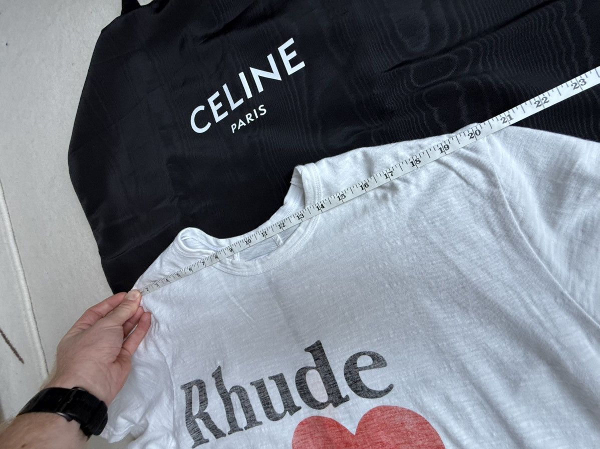 Rhude Rhude is for lovers logo white heart t shirt XL $380 Size US XL / EU 56 / 4 - 7 Thumbnail