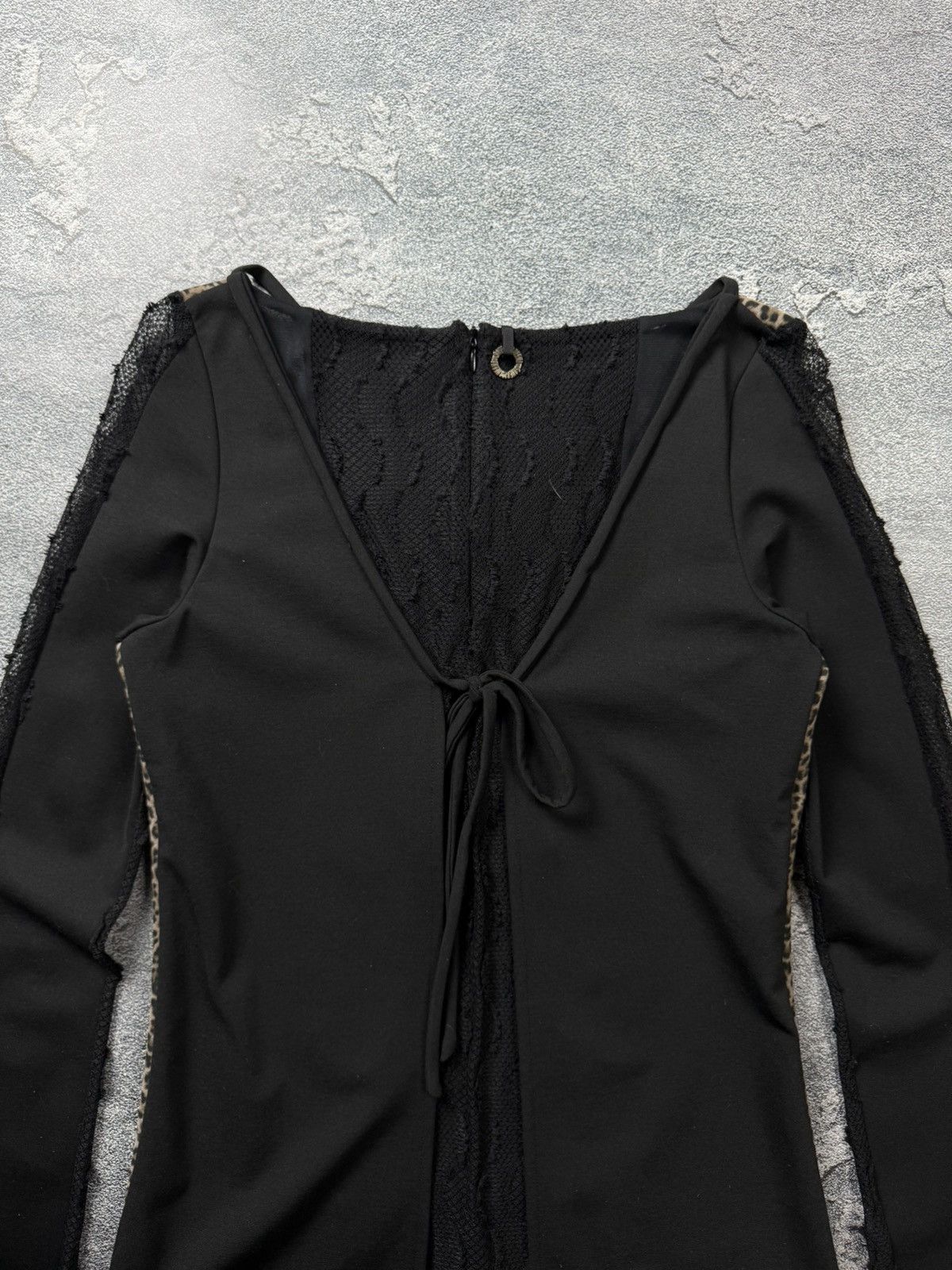 Jean Paul Gaultier Save The Queen Metal Logo Layer Lace Leopard Panel Mesh Top Size M / US 6-8 / IT 42-44 - 12 Thumbnail