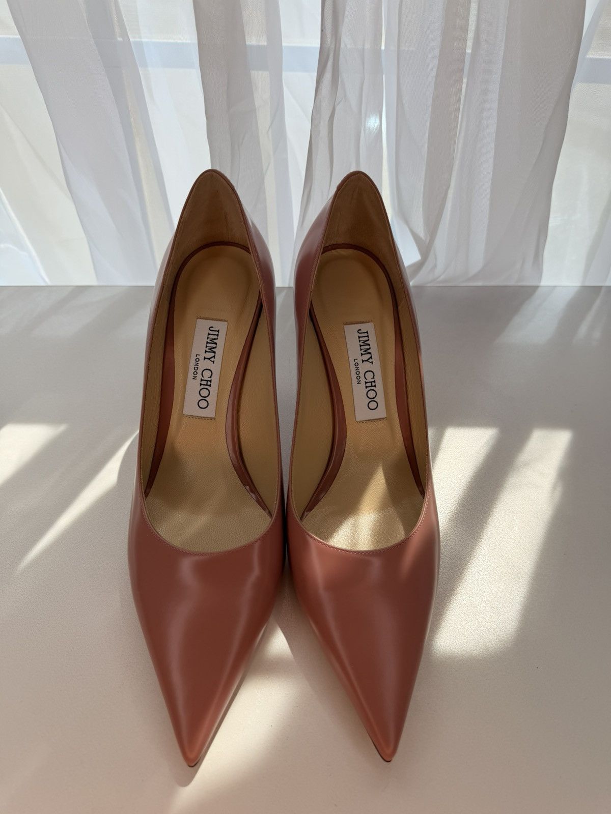 Jimmy Choo Jimmy Choo Mauve Pink Leather Pointed Toe Pumps Size US 9 / IT 39 - 6 Thumbnail