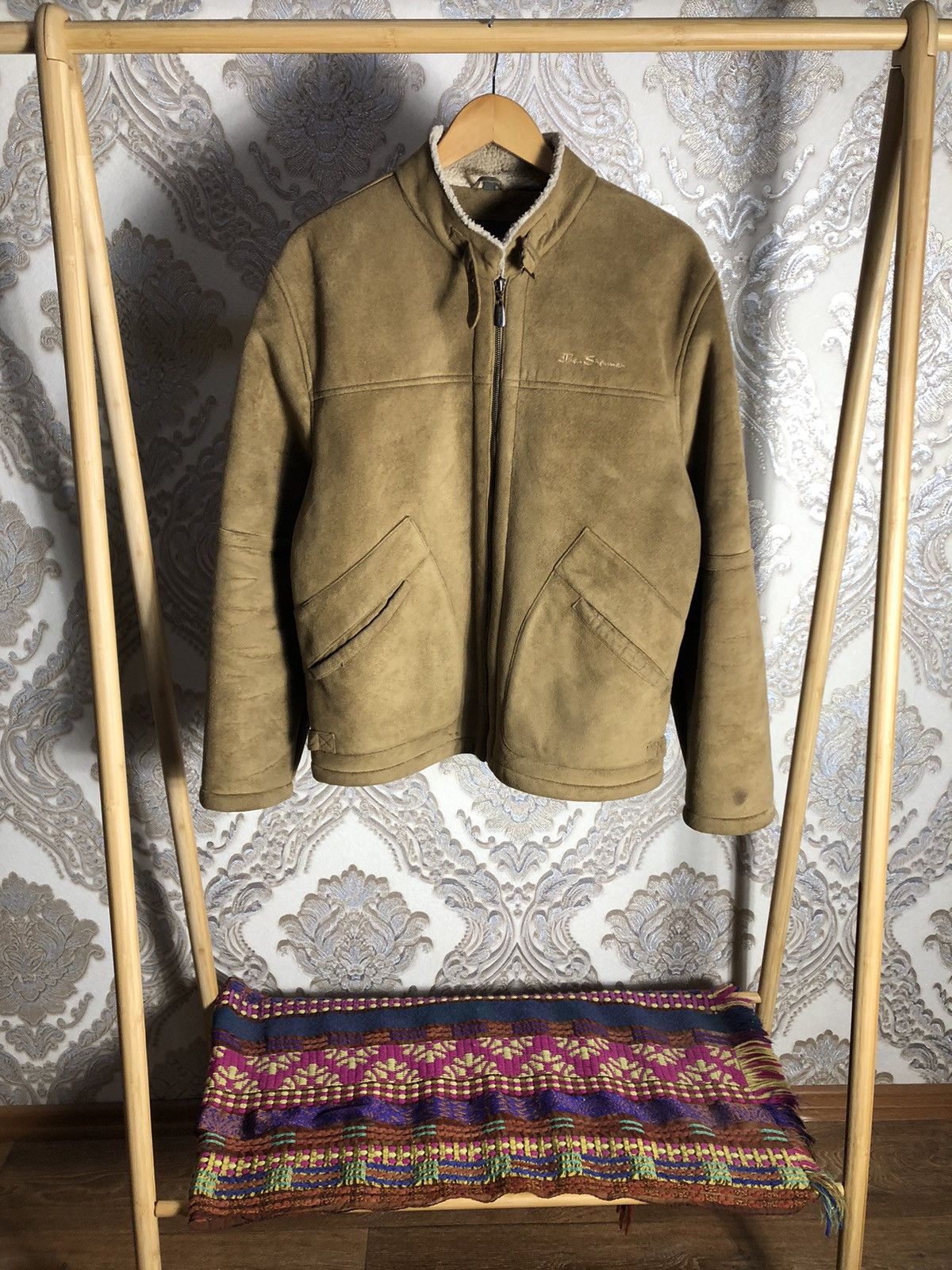Ben Sherman × Vintage VERY RARE BEN SHERMAN ALASKA COAT LEATHER JACKET MILITARY Size US L / EU 52-54 / 3 - 1 Thumbnail