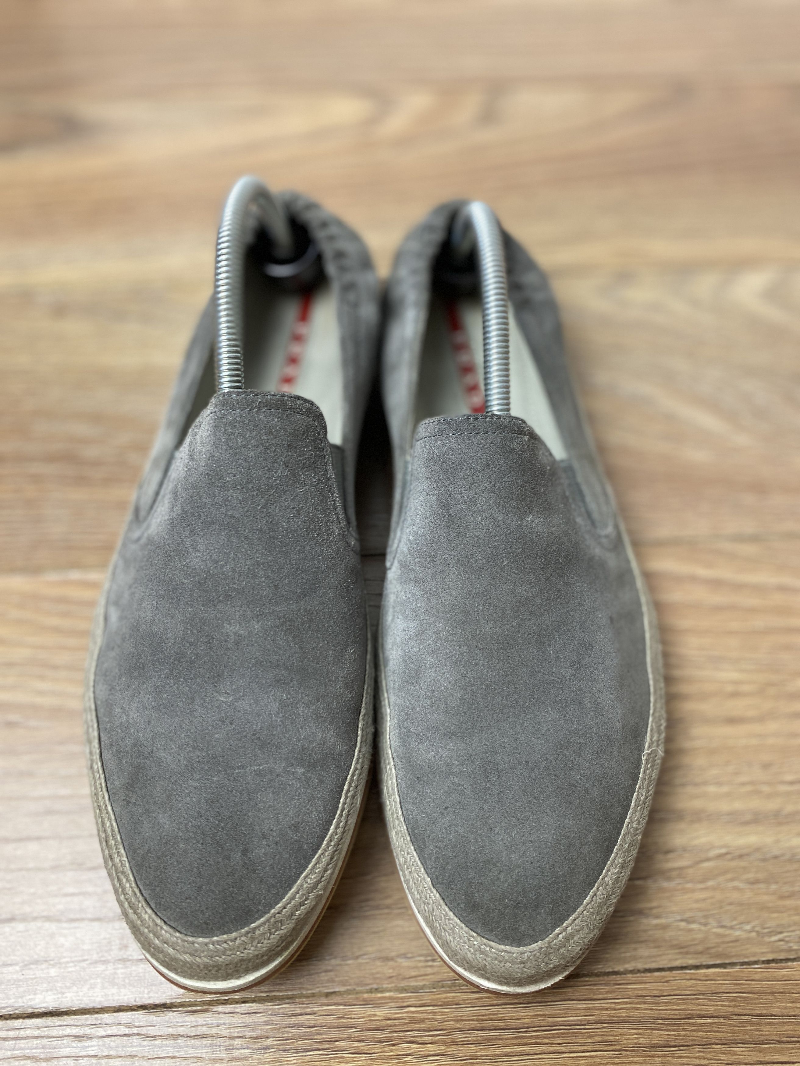 Prada Prada luxury slip ons suede gray espadrilles Size US 10 / EU 43 - 2 Thumbnail