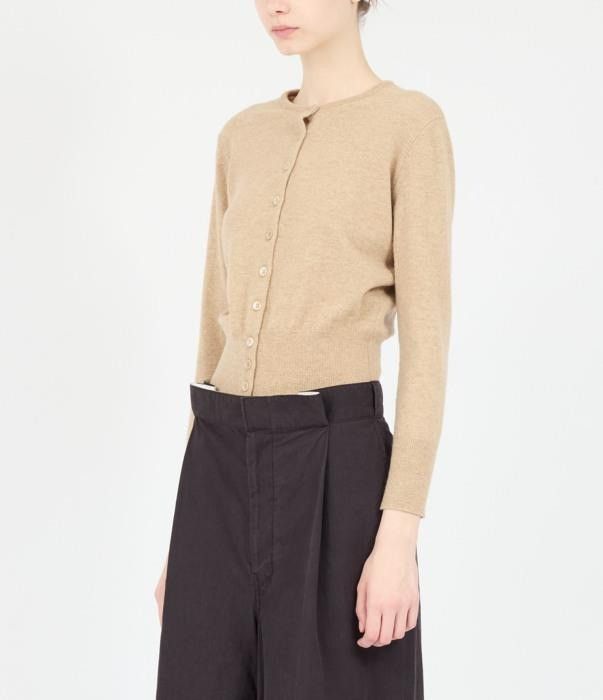 Maison Margiela o1bcso1str0526 Wool Knit Cardigan in Beige Size XS / US 0-2 / IT 36-38 - 6 Thumbnail