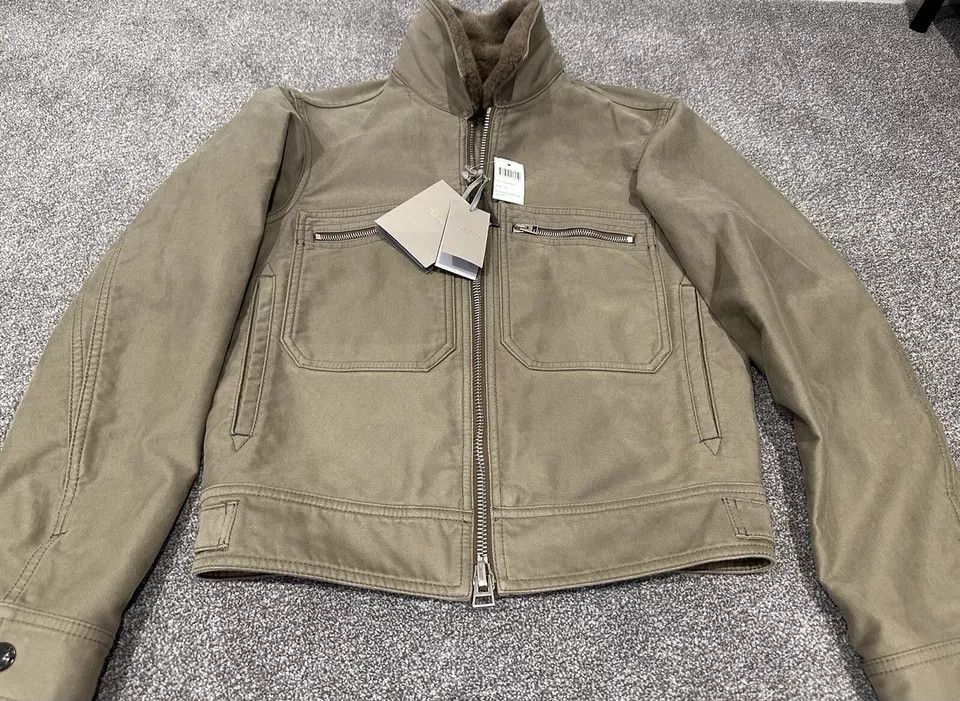 Palm Angels o1ebxxf0225 Denim Jacket in Beige Size US L / EU 52-54 / 3 - 6 Thumbnail
