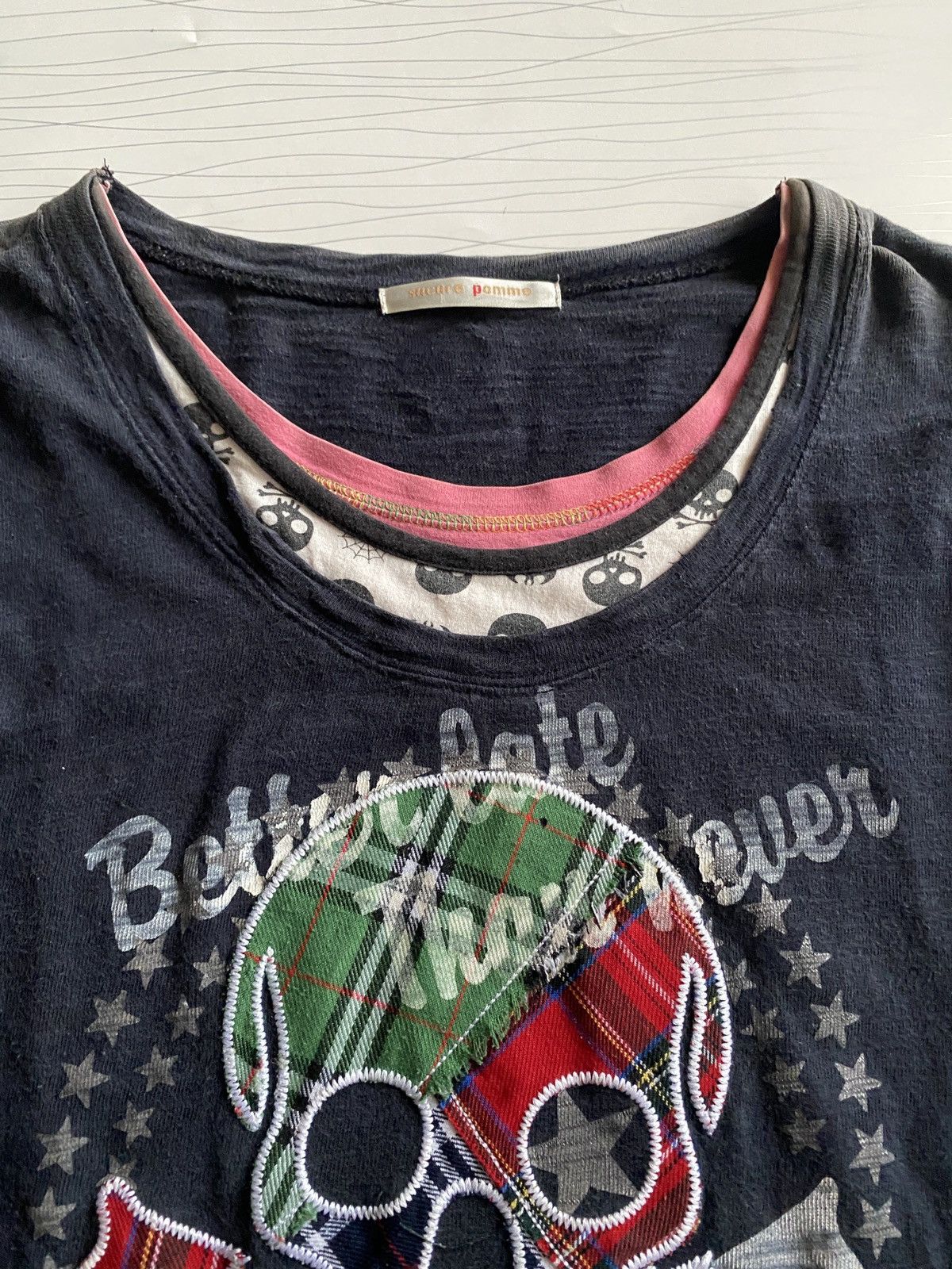 Hysteric Glamour × Undercover Japanese Skull Tartan Poem Longsleeve Tee Shirt Size US M / EU 48-50 / 2 - 10 Thumbnail