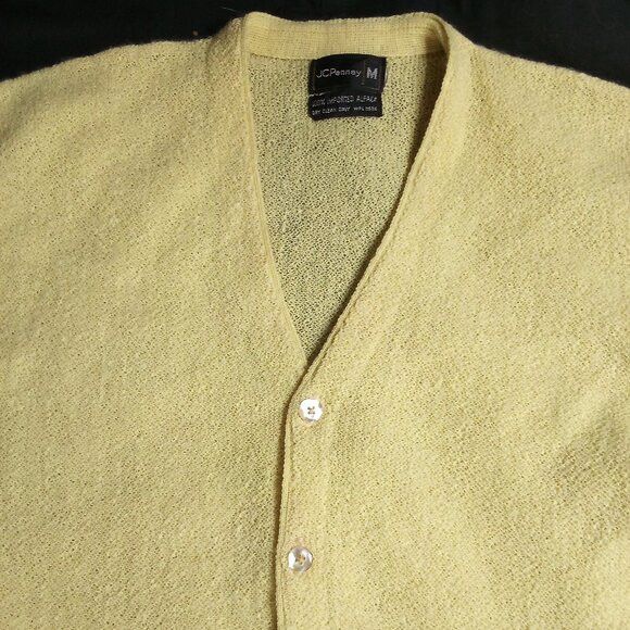 JCPenney Vintage JC Penney Alpaca Wool Cardigan Sweater Mustard Size US M / EU 48-50 / 2 - 1 Thumbnail