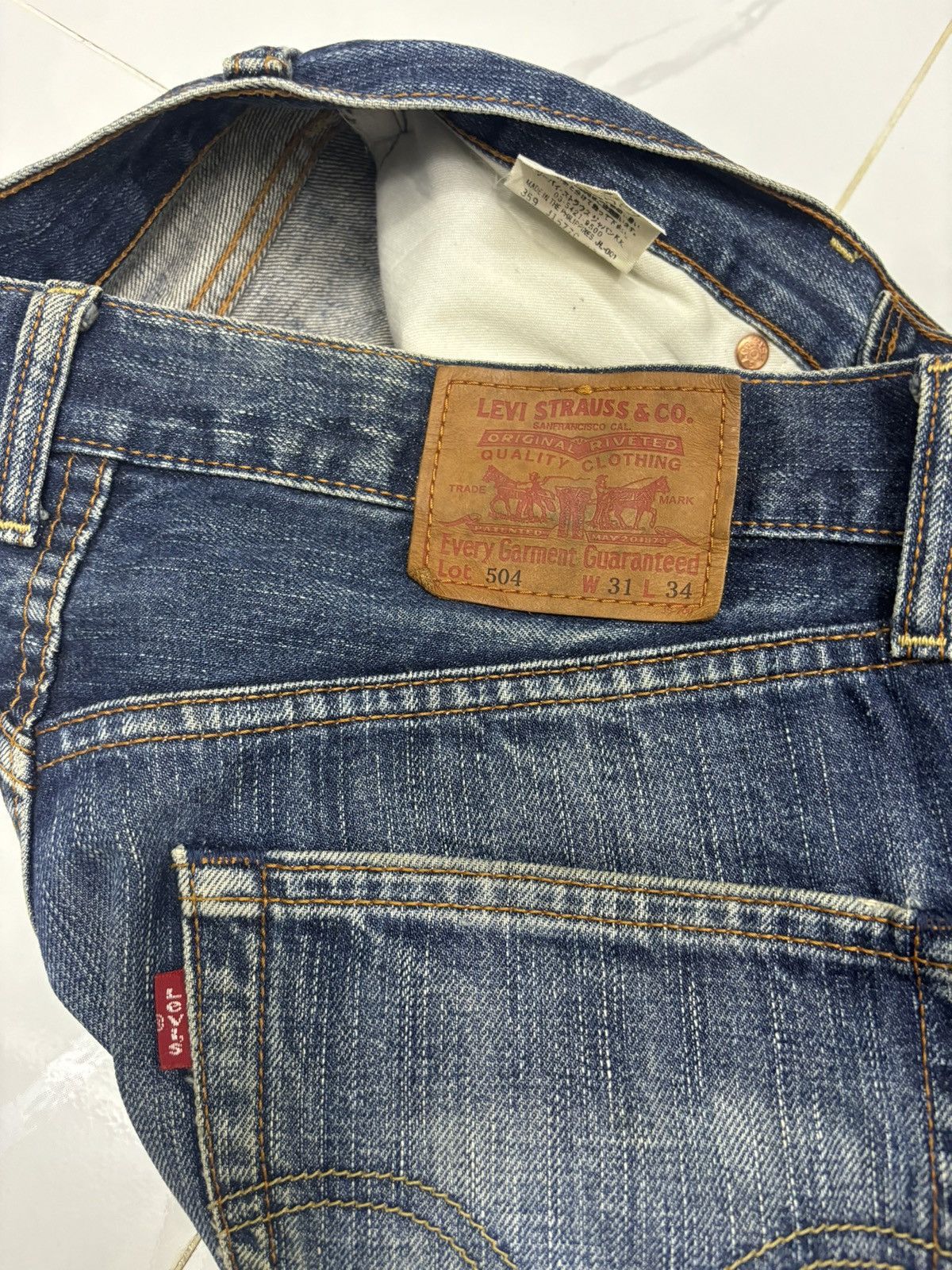 JNCO VINTAGE LEVIS 504 BAGGY DISTRESS DENIM BAGGY JEANS Size US 31 - 9 Thumbnail