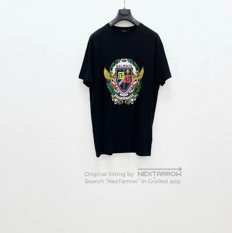 Balmain Balmain Summer Black Cotton Men's T-Shirt . Size US XL / EU 56 / 4 - 1 Thumbnail