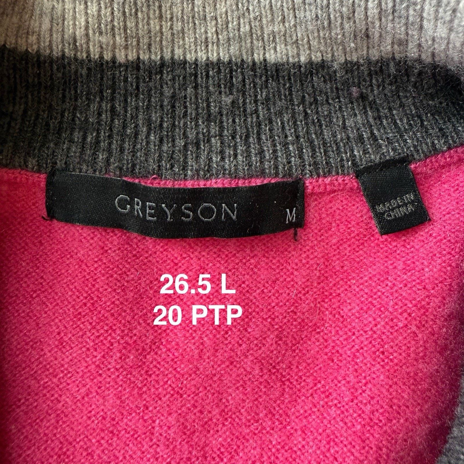 Other Copied - Greyson 1/4 Zip Pullover Pink Wool Golf Sportswear Size US M / EU 48-50 / 2 - 8 Thumbnail