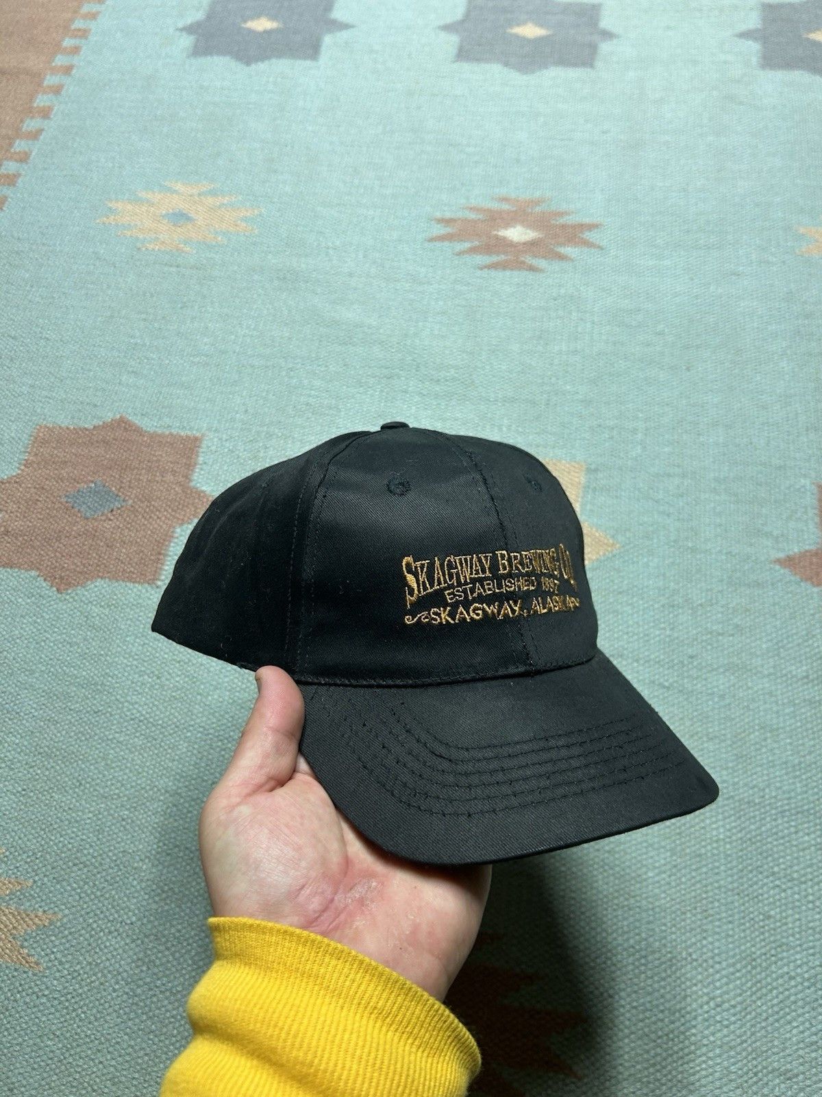 Vintage Vintage SnapBack hat Skagway brewing Alaska black beer Size ONE SIZE - 1 Thumbnail