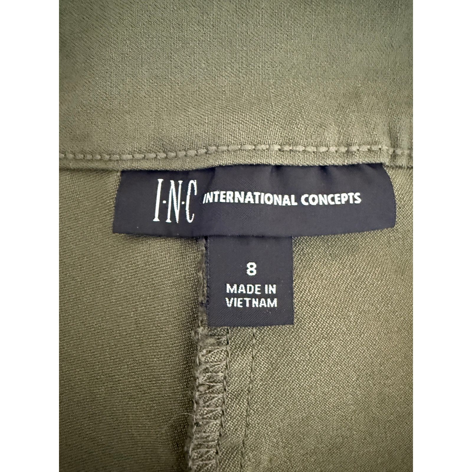 I.N.C I.N.C. Olive Green High Waist Shorts Women Utility 8 - B003 Size 30" / US 8 / IT 44 - 4 Thumbnail