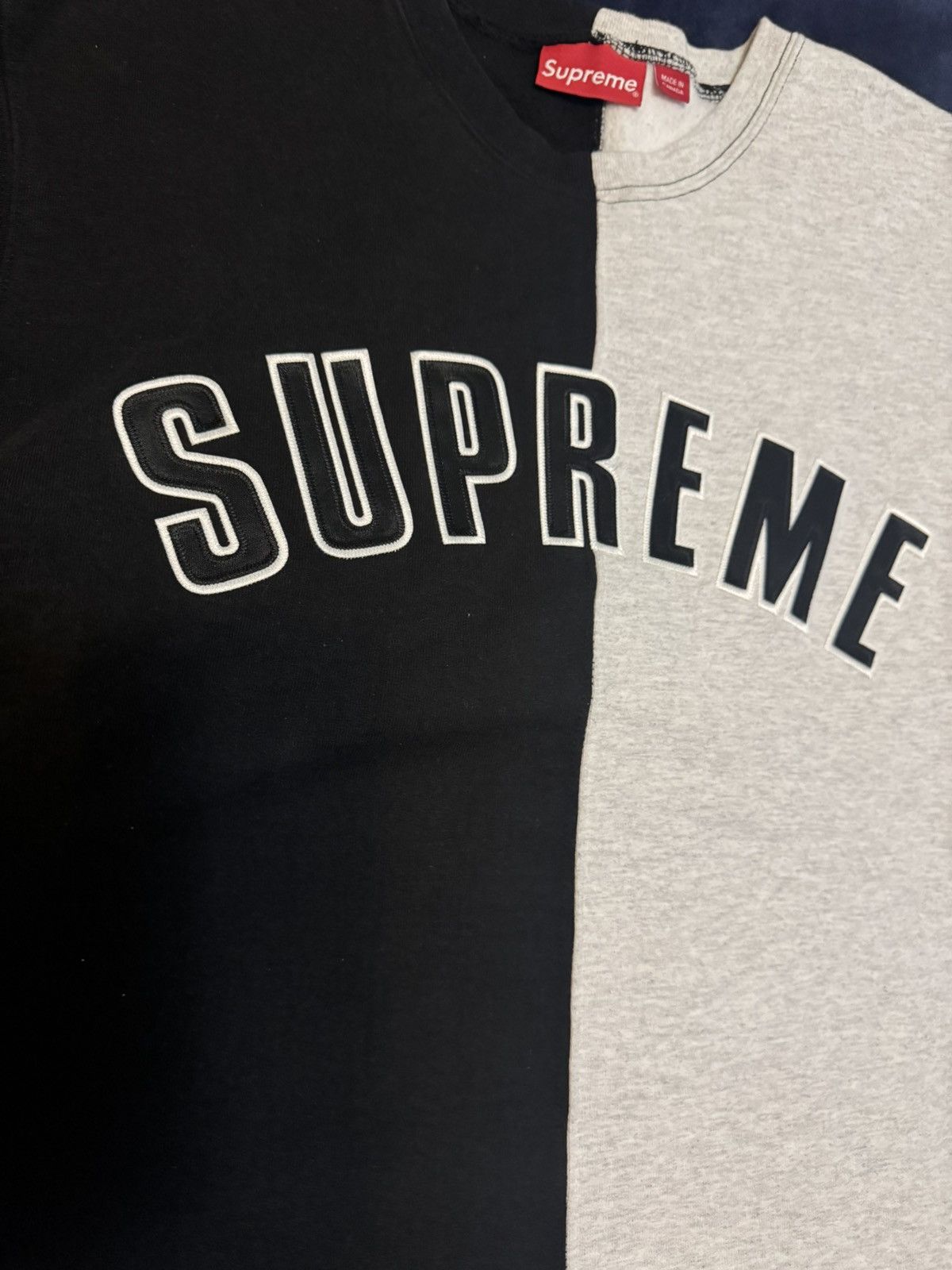 Supreme Supreme Split Arc Logo Crewneck Sweatshirt Size US XL / EU 56 / 4 - 3 Thumbnail