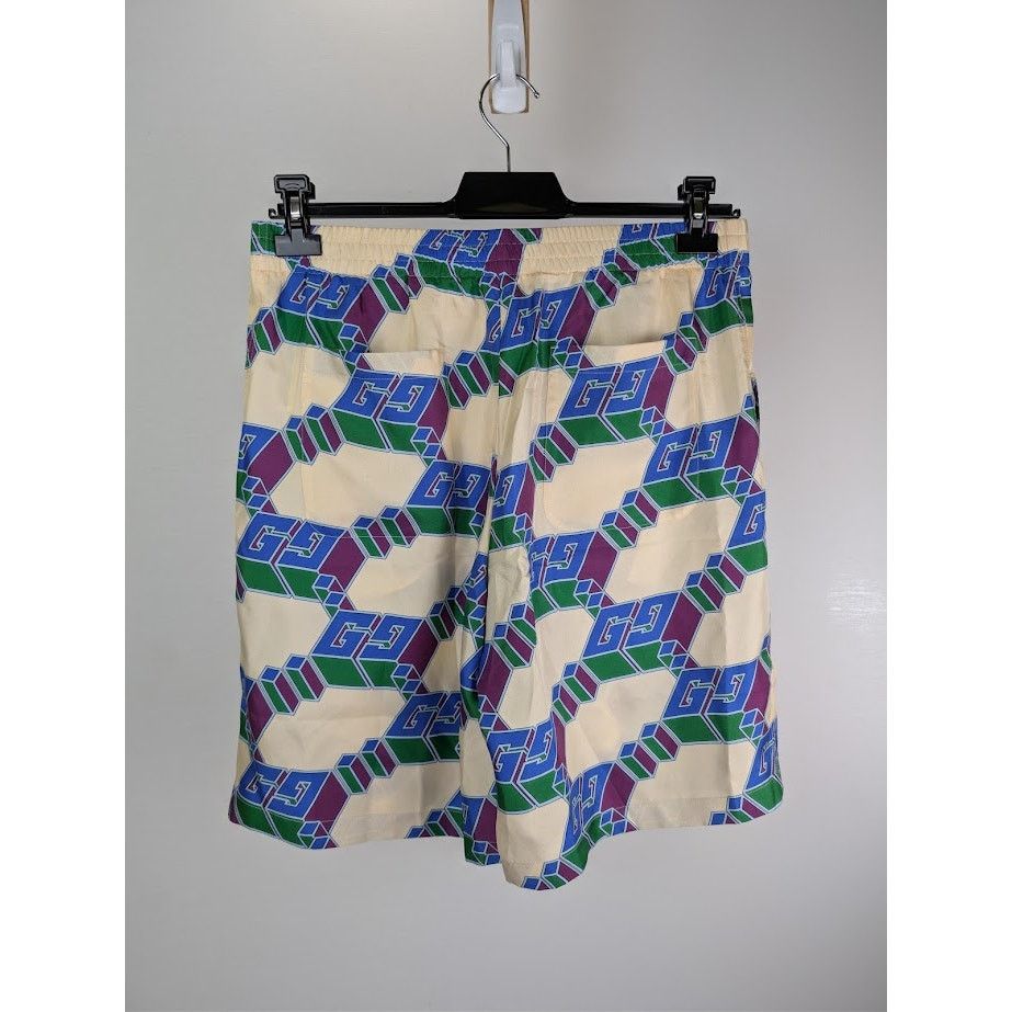 Gucci o1rshd1 Short Pants in Ivory/Blue Size US 34 / EU 50 - 10 Thumbnail