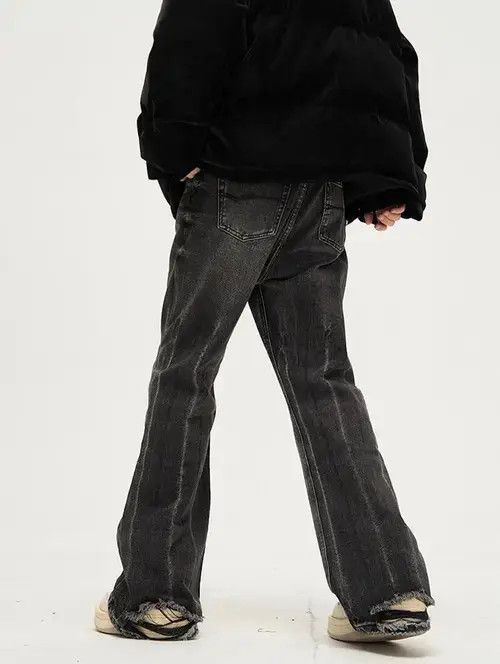 Japanese Brand Black Flare jeans Size US 30 / EU 46 - 2 Thumbnail