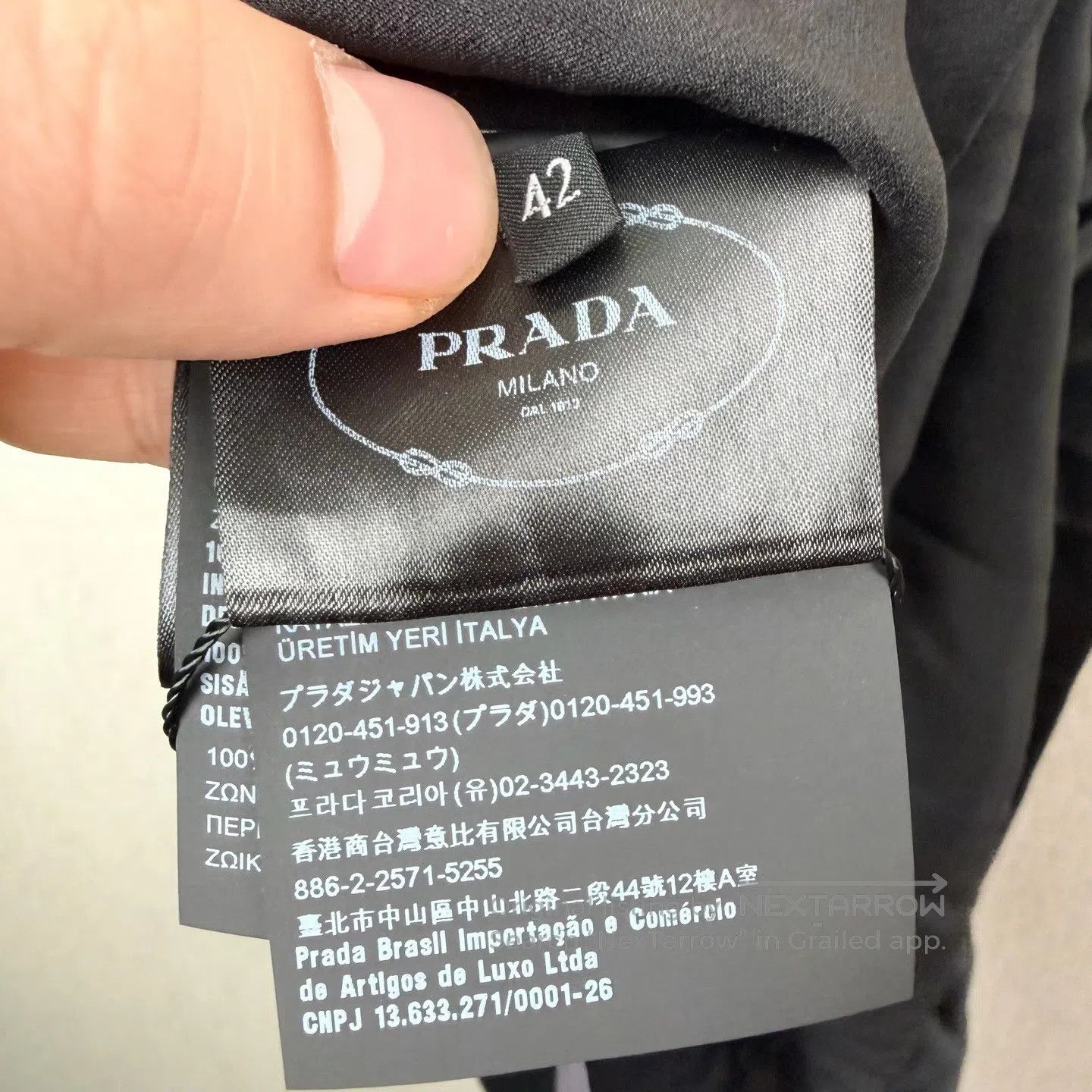 Prada Prada Black Lace Triangle Logo Belted Silk Dress| Size M / US 6-8 / IT 42-44 - 4 Thumbnail